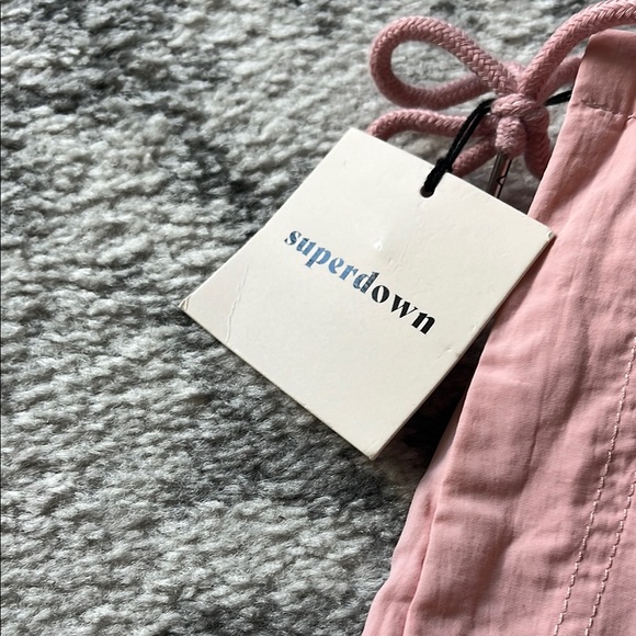 Pink Drawstring Cargo Pants - Picture 2 of 2